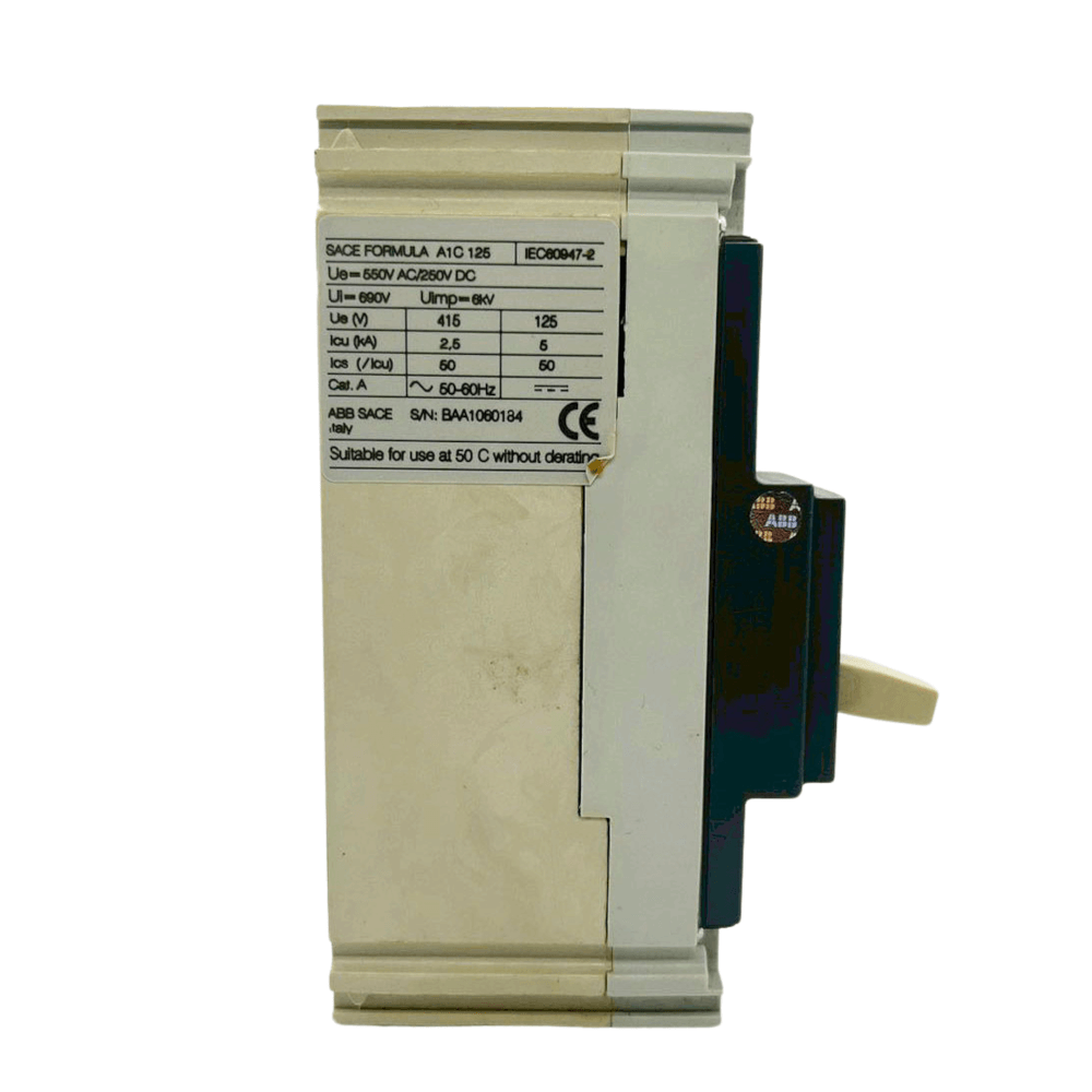 โมลเคสเซอร์กิตเบรกเกอร์ 70 แอมป์ 1 โพล (18KA) ABB MCCB A1C 125 TMF